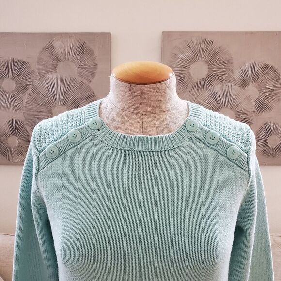 Nordstrom Button Placket Sweater size Small in Mint - Picture 2 of 10